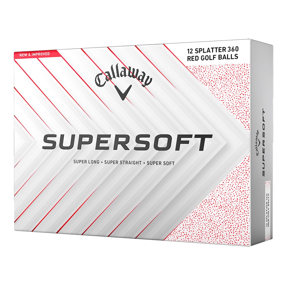 キャロウェイ（CALLAWAY）（メンズ）ゴルフボール スーパーソフト SUPERSFT 25 RED SPLATTER 3B ダース(12個入り)