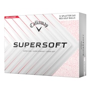 (メンズ)ゴルフボール スーパーソフト SUPERSFT 25 RED SPLATTER 3B ダース(12個入り)