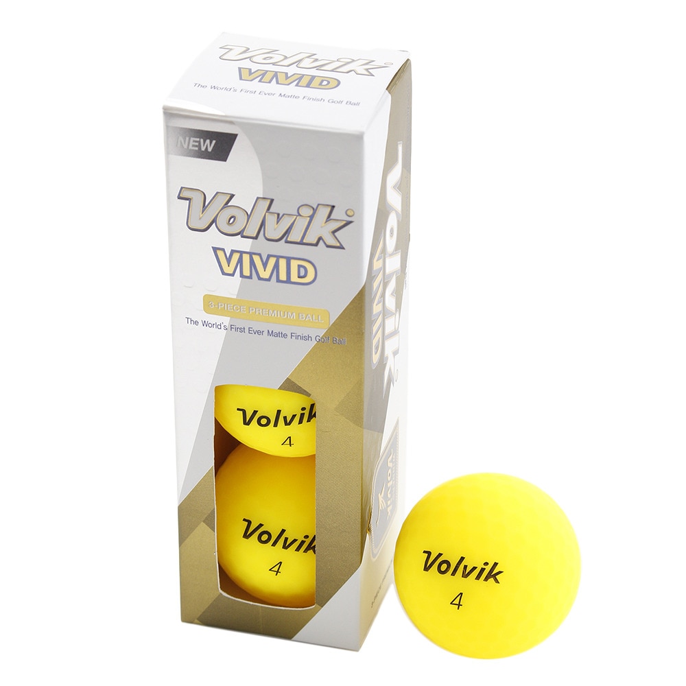  ゴルフ ボール ビビット  VIVID L-イエロー 3個入り