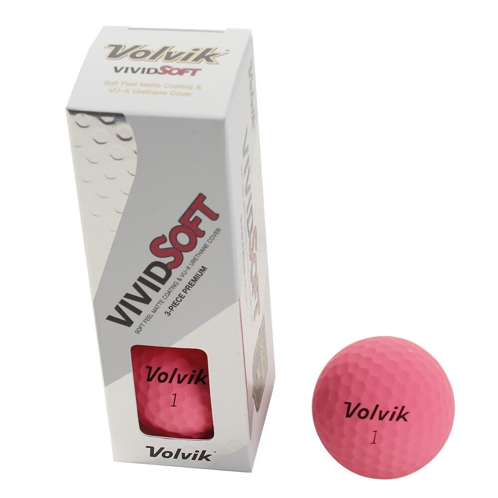  ゴルフ ボール ビビット  VIVID SOFT 3個入り ピンク