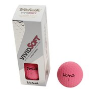 ボルビック（Volvik）（メンズ）ゴルフ ボール ビビット VIVID SOFT 3個入り ピンク