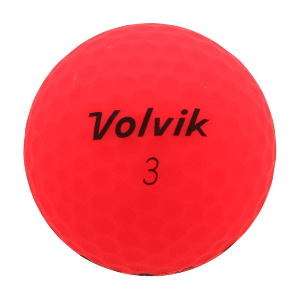 ボルビック（Volvik）（メンズ、レディース）ゴルフ ボール ビビット VIVID XT AMT 3個入り レッド