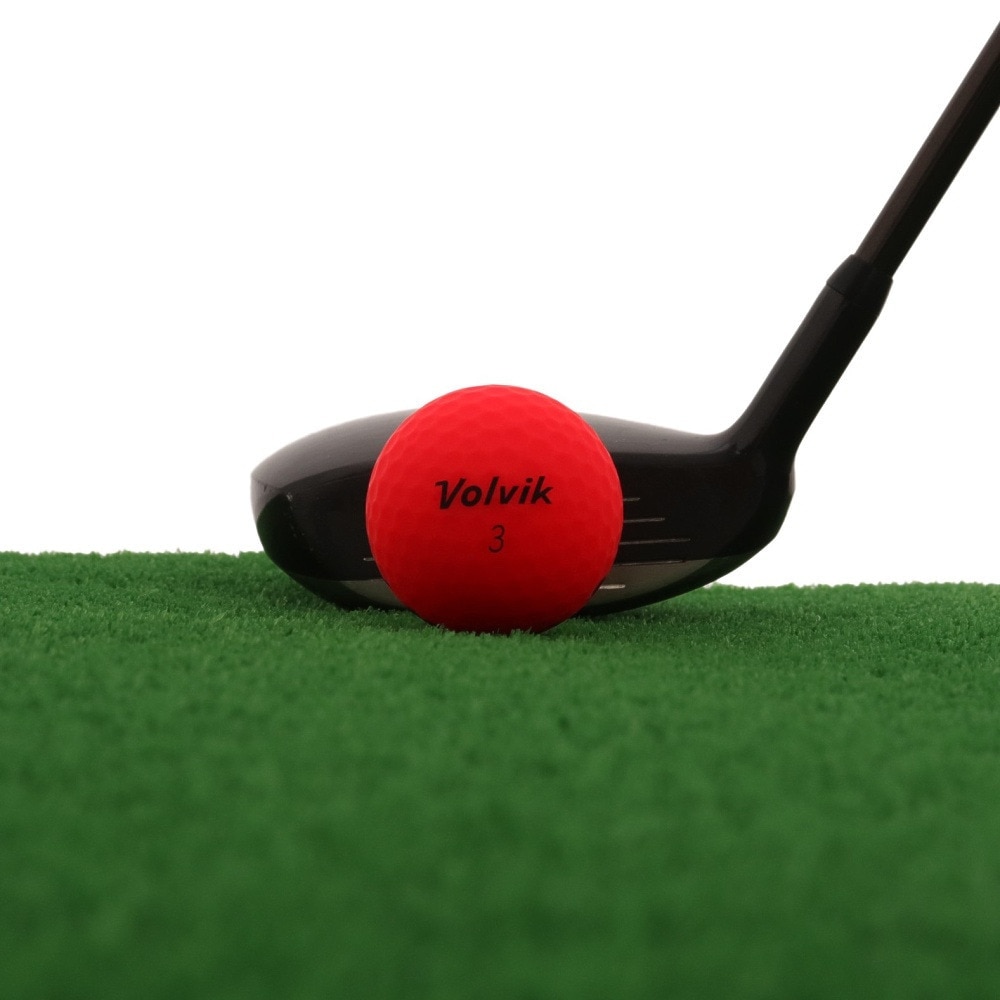 ボルビック（Volvik）（メンズ、レディース）ゴルフ ボール ビビット VIVID XT AMT 3個入り レッド