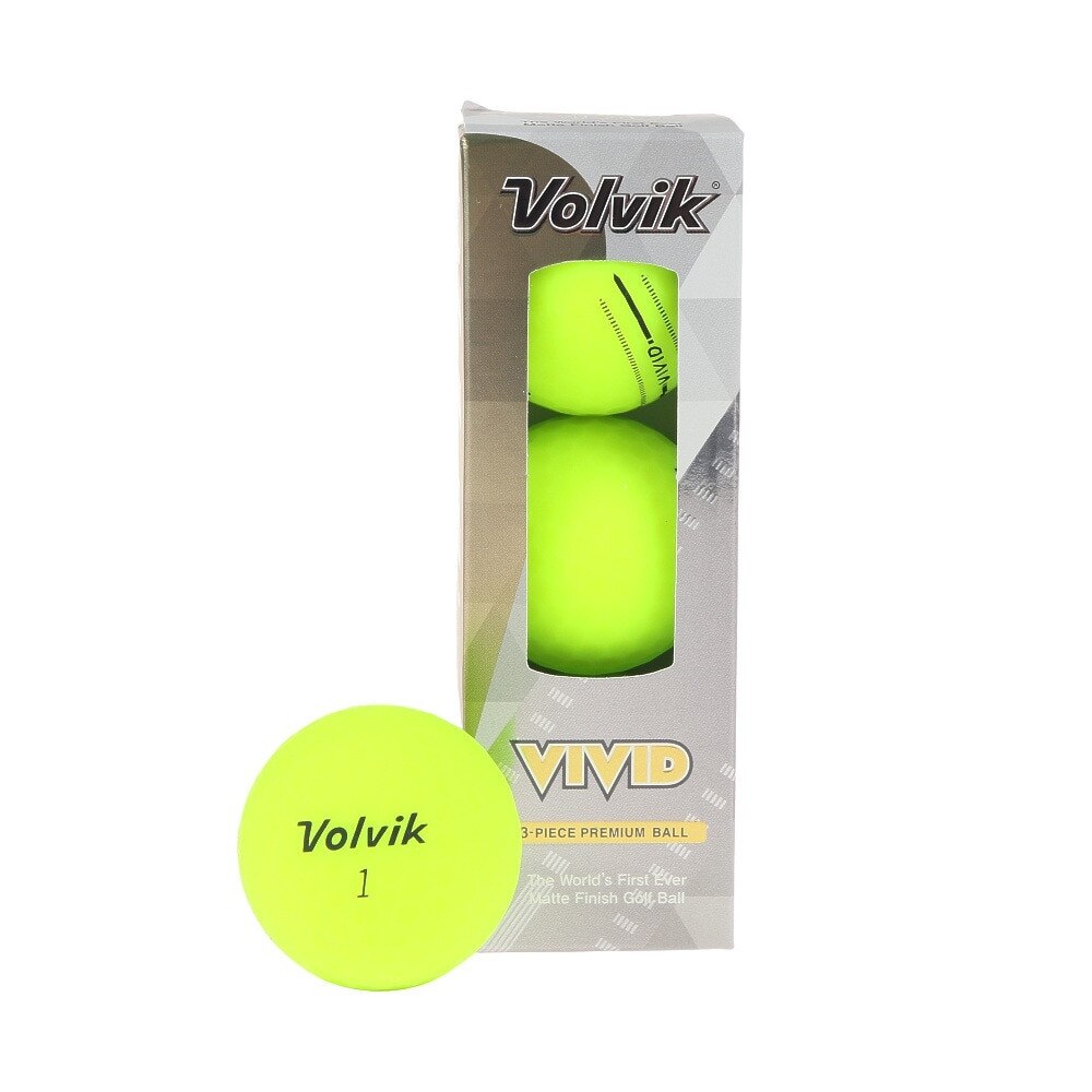 ボルビック（Volvik）（メンズ）ゴルフボール ビビッド 3個入り VIVID 20 GRN.