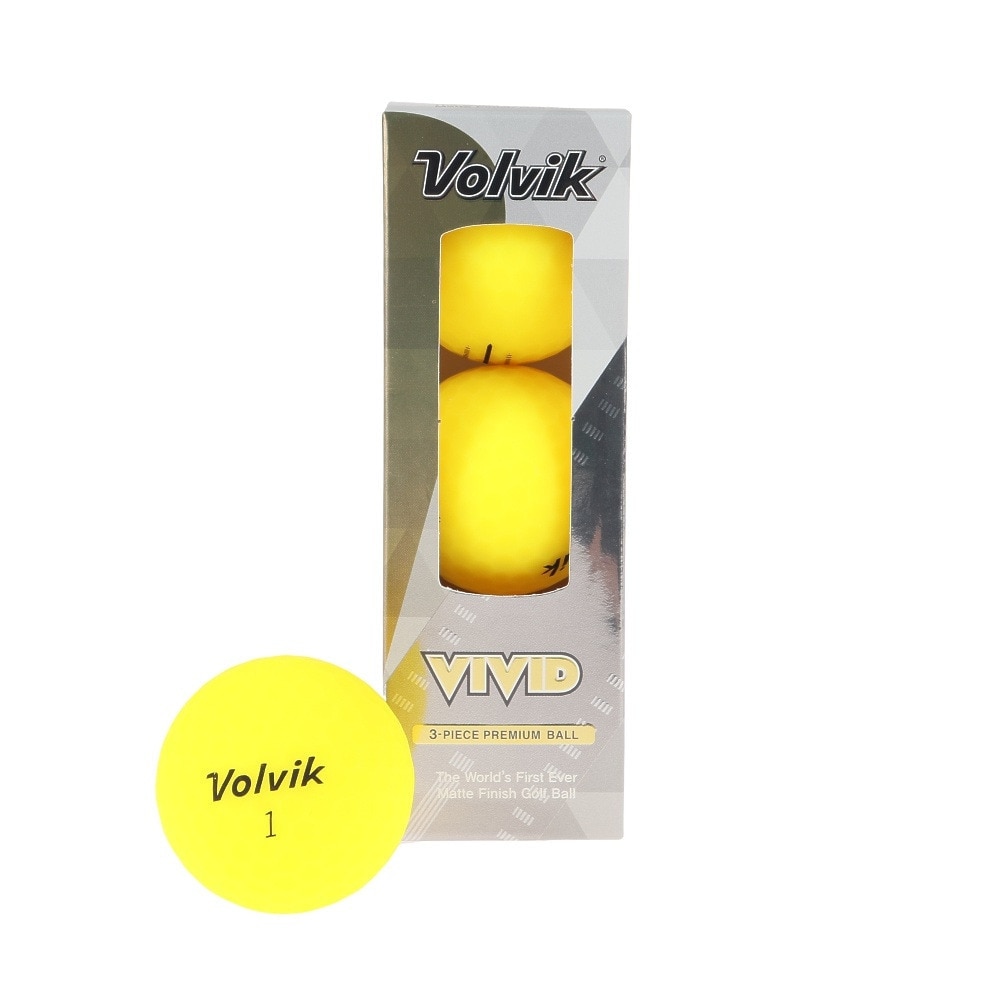 ボルビック（Volvik）（メンズ）ゴルフボール ビビッド 3個入り VIVID 20 YEL