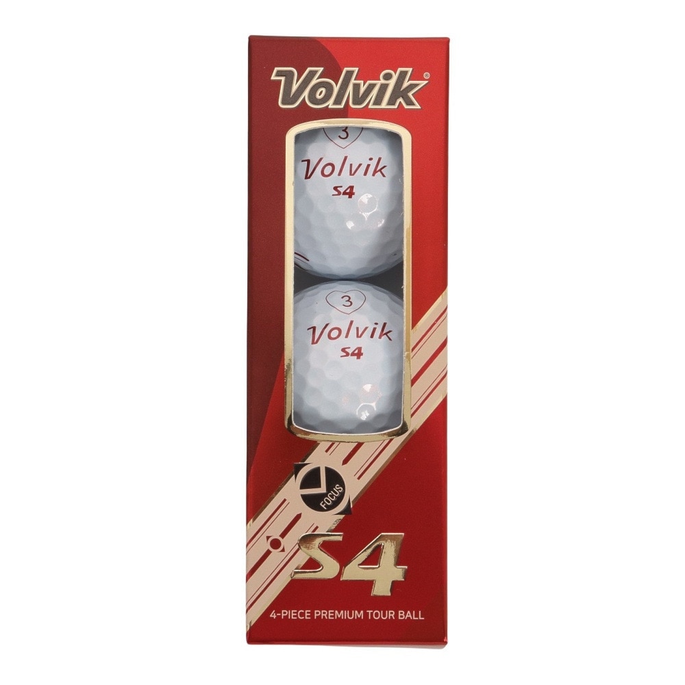 ボルビック（Volvik）（メンズ）ゴルフボール NEW S4 3個入り 21 SL WHT