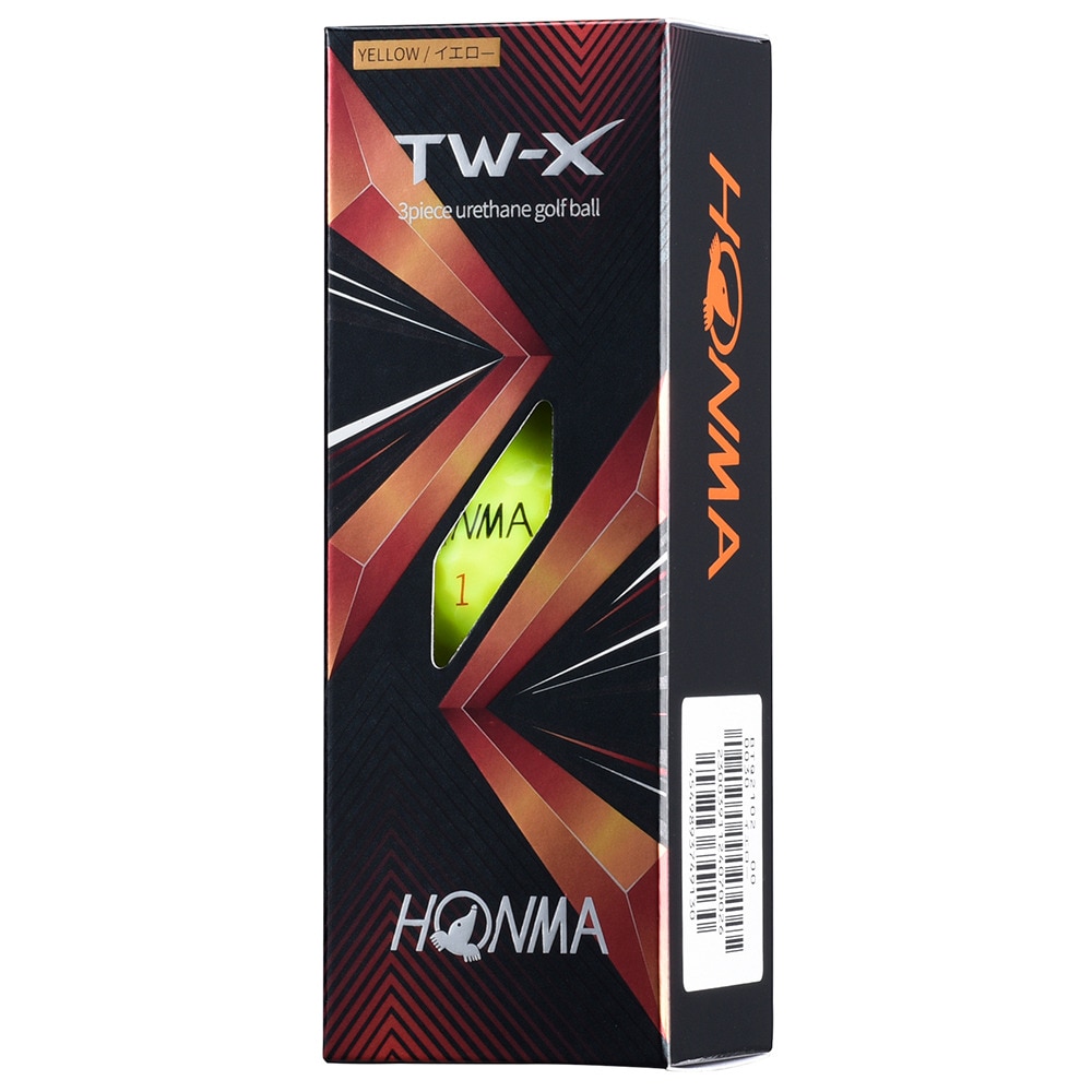 本間ゴルフ（HONMA）（メンズ）ゴルフボール TW-Xボール スリーブ(3個入り) TW-X 2021 YE