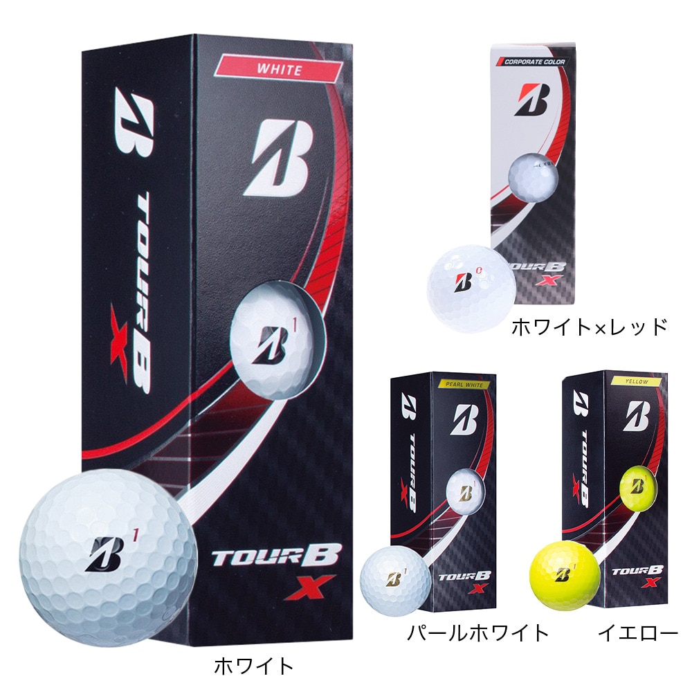 ブリヂストンゴルフ（BRIDGESTONE GOLF）（メンズ）ゴルフボール TOUR B X 3個入り B2CXJ 3P