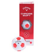 キャロウェイ（CALLAWAY）（メンズ）CHROME SOFT トゥルービス ボール 3個入り BL CHRM SFT 22 TRUVIS RED 3B