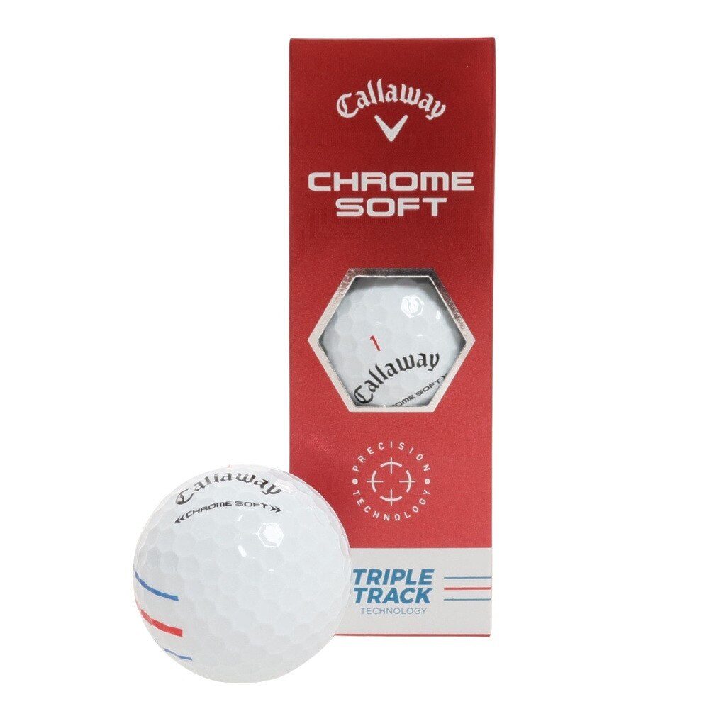 キャロウェイ（CALLAWAY）（メンズ）CHROME SOFT トリプル・トラック ボール 3個入り BL CHRM SFT 22TRPLTRK 3B