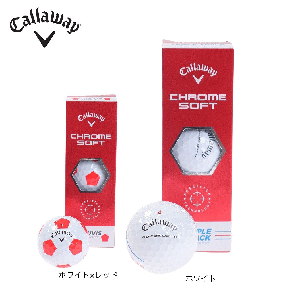 キャロウェイ（CALLAWAY）（メンズ）CHROME SOFT トリプル・トラック ボール BL CHRM SFT 22TRPLTRK 3B スリーブ(3個入り)