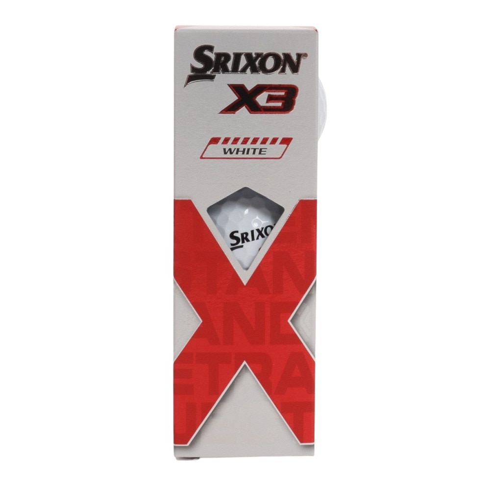 スリクソン（SRIXON）（メンズ）ゴルフボール エックス3 スリーブ X3  SN X3 WH