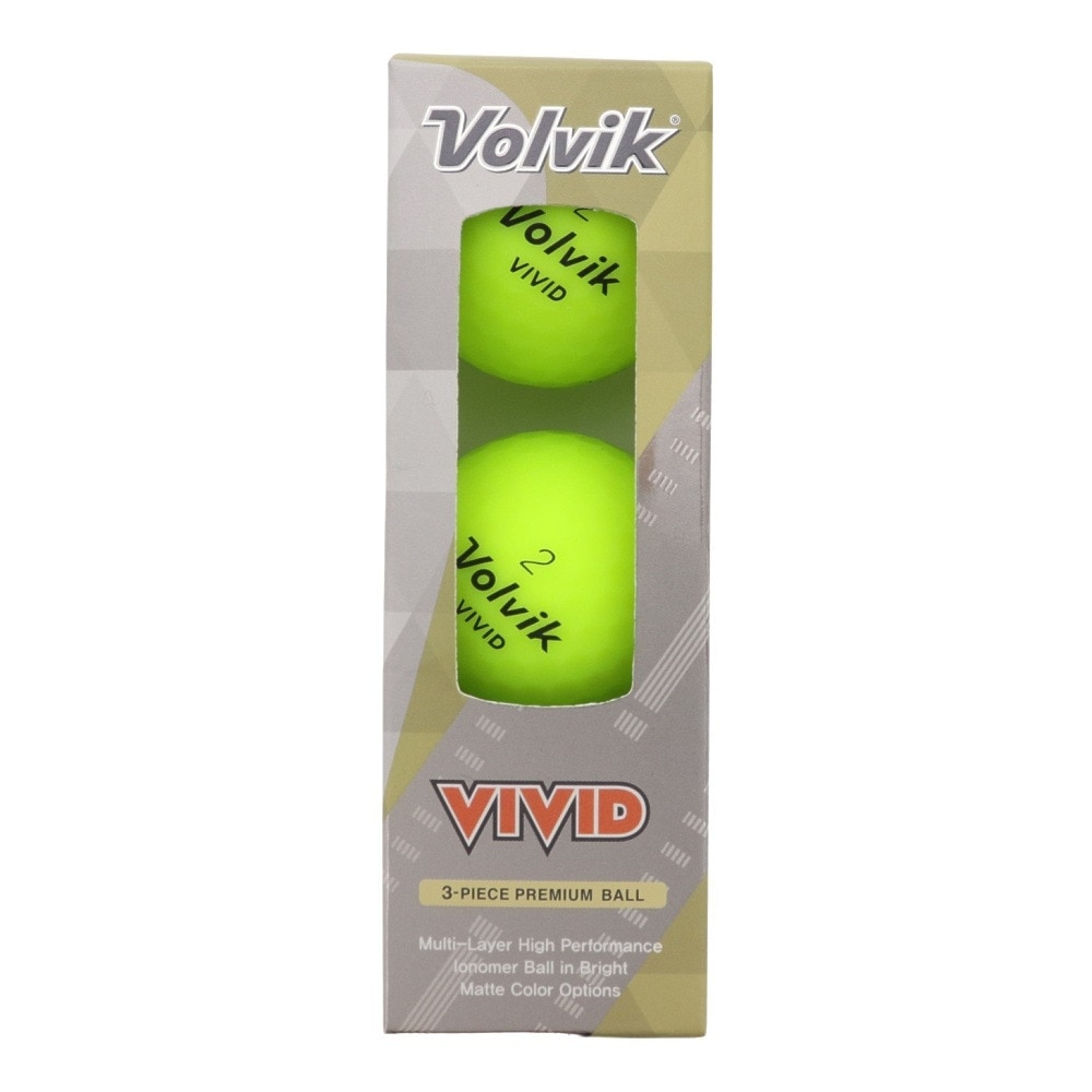 ボルビック（Volvik）（メンズ）VIVID ゴルフボール 3個入り VV5MNA02 GRN