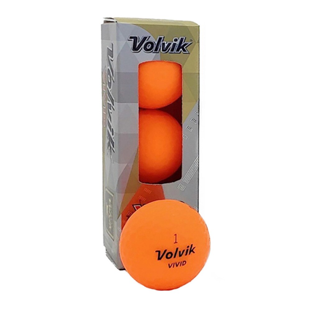ボルビック（Volvik）（メンズ）VIVID ゴルフボール 3個入り VV5MNA02 ORG