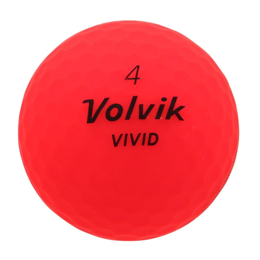 ボルビック（Volvik）（メンズ）VIVID ゴルフボール 3個入り VV5MNA02 RED