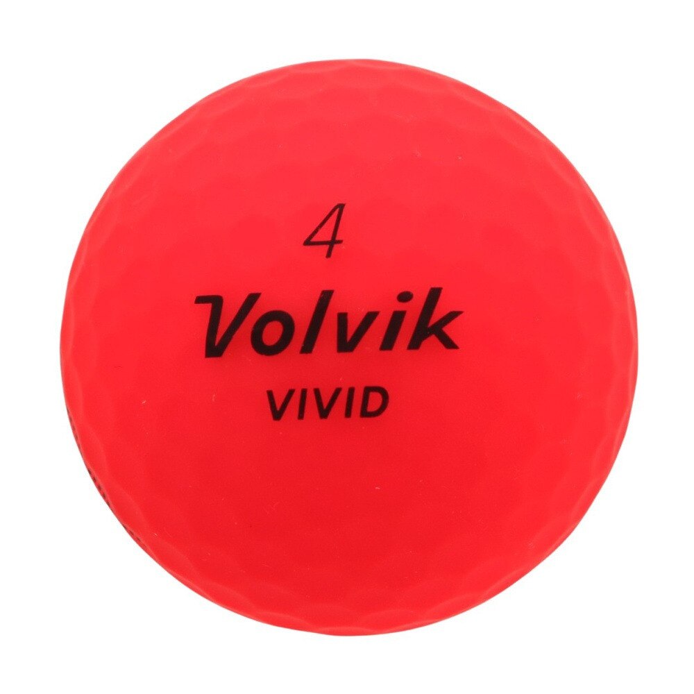 ボルビック（Volvik）（メンズ）VIVID ゴルフボール 3個入り VV5MNA02 RED