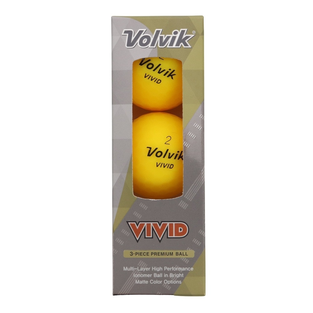 ボルビック（Volvik）（メンズ）VIVID ゴルフボール 3個入り VV5MNA02 YEL