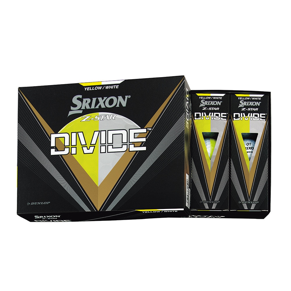 スリクソン（SRIXON）（メンズ）ゴルフボール スリクソン Z-STAR ゼットスター DIVIDE ダース(12個入り)