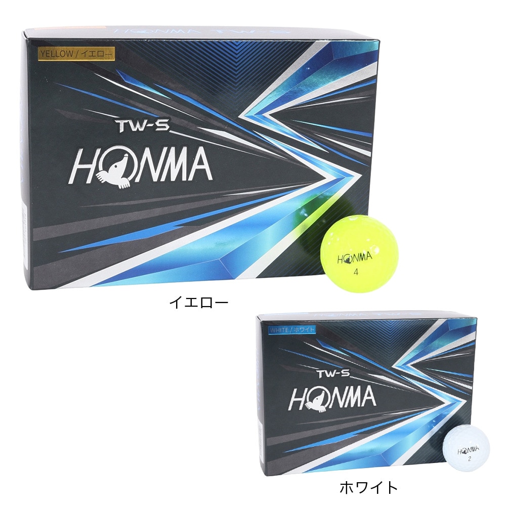 本間ゴルフ（HONMA）（メンズ）TW-Sボール 2021model YE DZ ダース(12個入り)