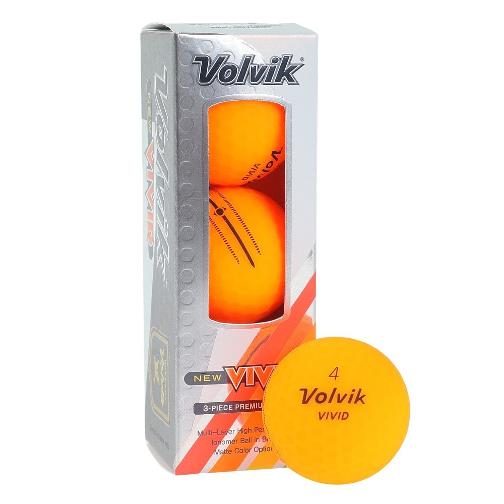 ボルビック（Volvik）（メンズ）ゴルフボール ビビット23 ORG スリーブ(3個入り) VV5PNA04 ORG