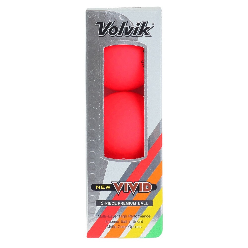 ボルビック（Volvik）（メンズ）ゴルフボール ビビット23 RED スリーブ(3個入り) VV5PNA04 RED