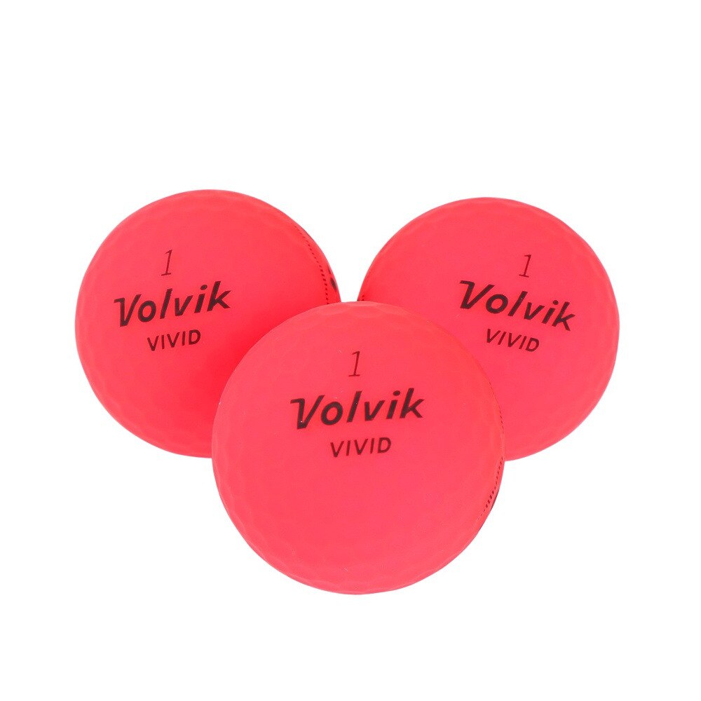 ボルビック（Volvik）（メンズ）ゴルフボール ビビット23 RED スリーブ(3個入り) VV5PNA04 RED