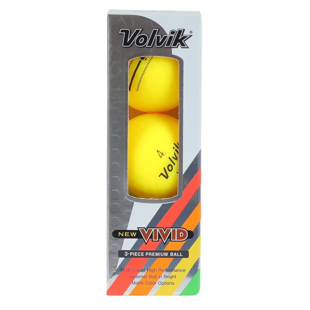 ボルビック（Volvik）（メンズ）ゴルフボール ビビット23 YEL スリーブ(3個入り) VV5PNA04 YEL