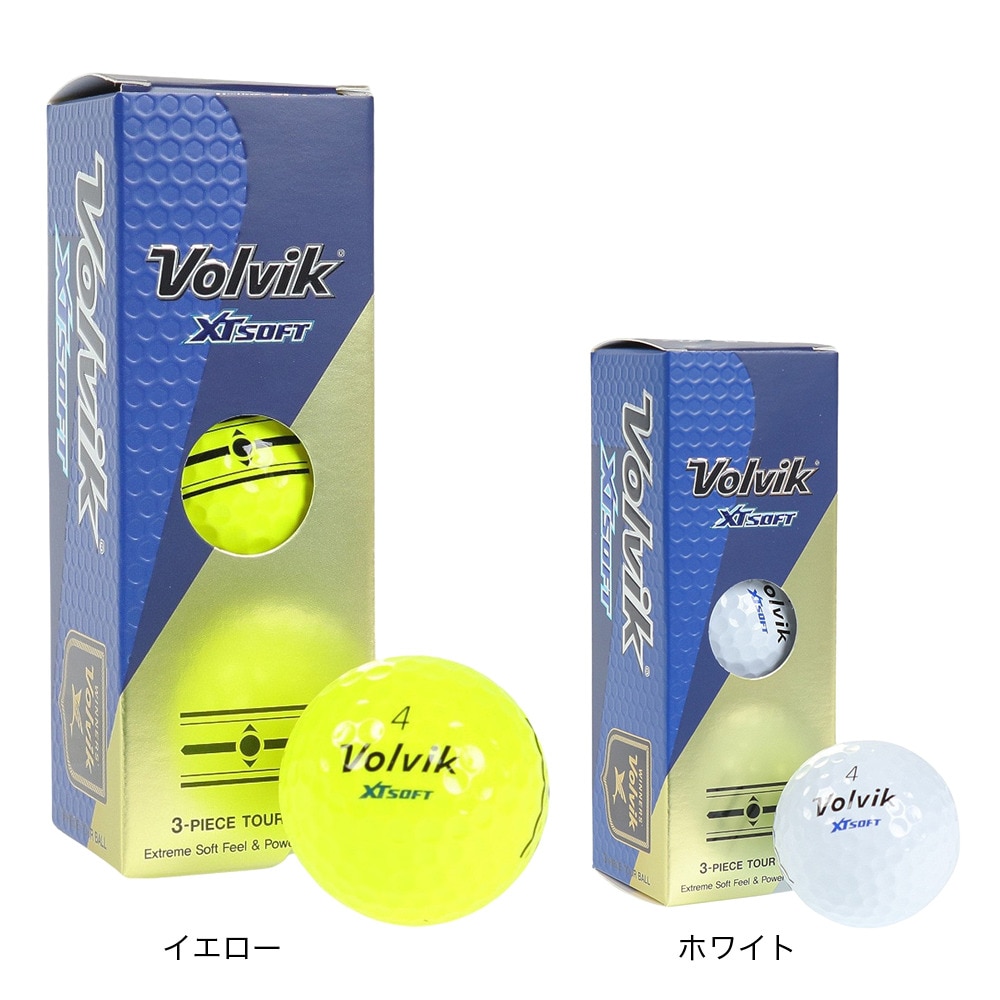 ボルビック（Volvik）（メンズ）ゴルフボール XT SOFT 23 YEL スリーブ(3個入り) VV5PNA05 YEL