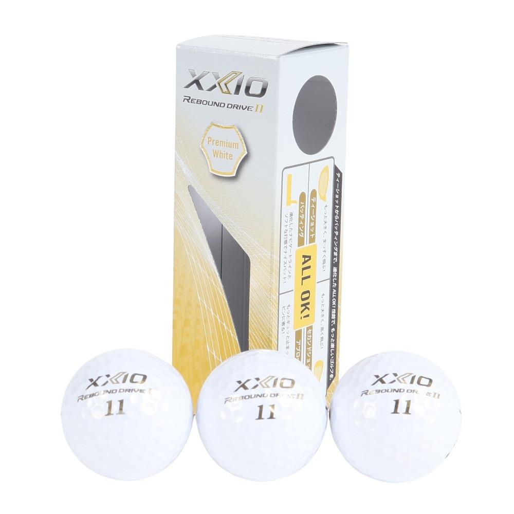ゼクシオ（XXIO）（メンズ、レディース）ゴルフボール リバウンド ドライブ XN RD2 PWH スリーブ(3個入り) ゴルフ 用品はヴィクトリアゴルフ