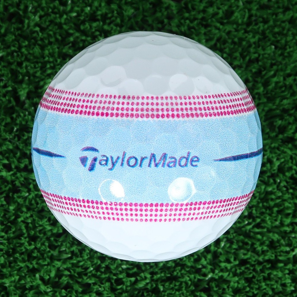 テーラーメイド（TAYLORMADE）（メンズ、レディース）ツアーレスポンス ストライプ ボール ブルーピンク スリーブ(3個入り)