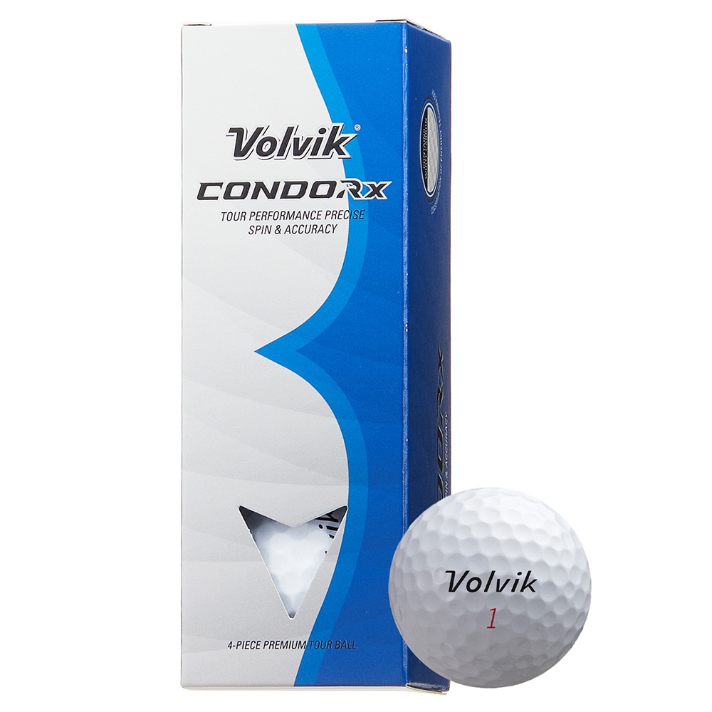 ボルビック（Volvik）（メンズ）ゴルフボール CONDOR X 4PC VV5PNA22 WHT スリーブ(3個入り)