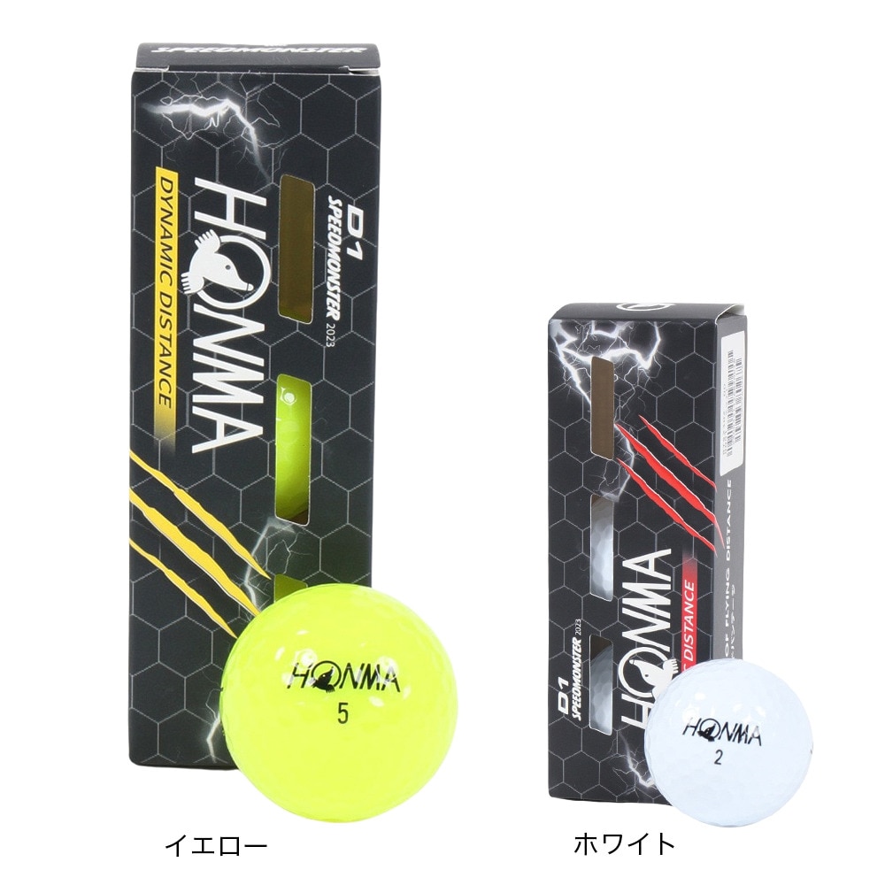 本間ゴルフ（HONMA）（メンズ、レディース）D1 SPEEDMONSTER 2023 0030 YE スリーブ(3個入り)