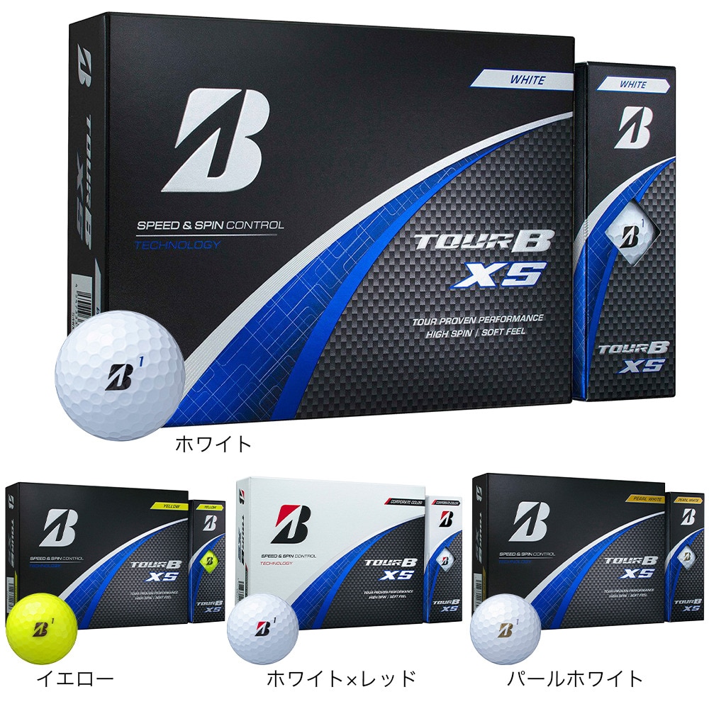 ブリヂストンゴルフ（BRIDGESTONE GOLF）（メンズ）24TOUR B XS ゴルフボール S4WXJ ダース(12個入り)