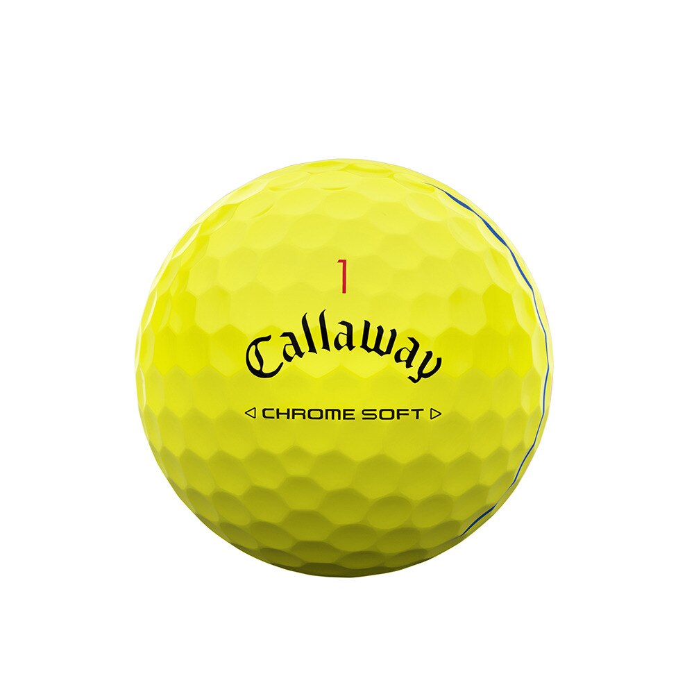 キャロウェイ（CALLAWAY）（メンズ）CHROME SOFT トリプル・トラック YLW ゴルフボール スリーブ(3個入り) クロムソフト