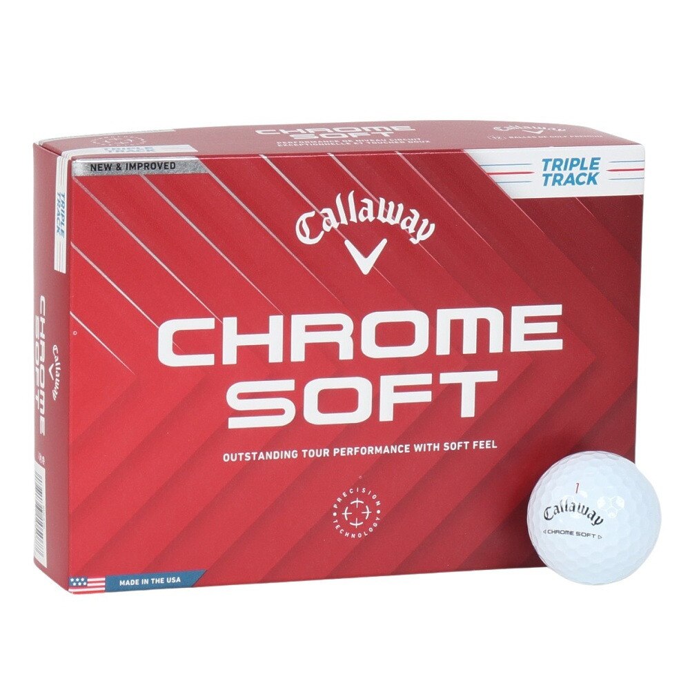 キャロウェイ（CALLAWAY）（メンズ）CHROME SOFT トリプル・トラック ゴルフボール ダース(12個入り) クロムソフト