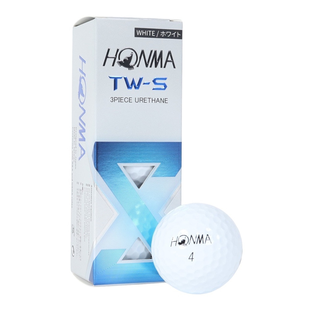 本間ゴルフ（HONMA）（メンズ）ゴルフボール TW-S 2024 BTQ2403 WH スリーブ(3個入り)