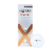 本間ゴルフ（HONMA）（メンズ、レディース）ゴルフボール TW-X 2024 BTQ2402 WH スリーブ(3個入り)