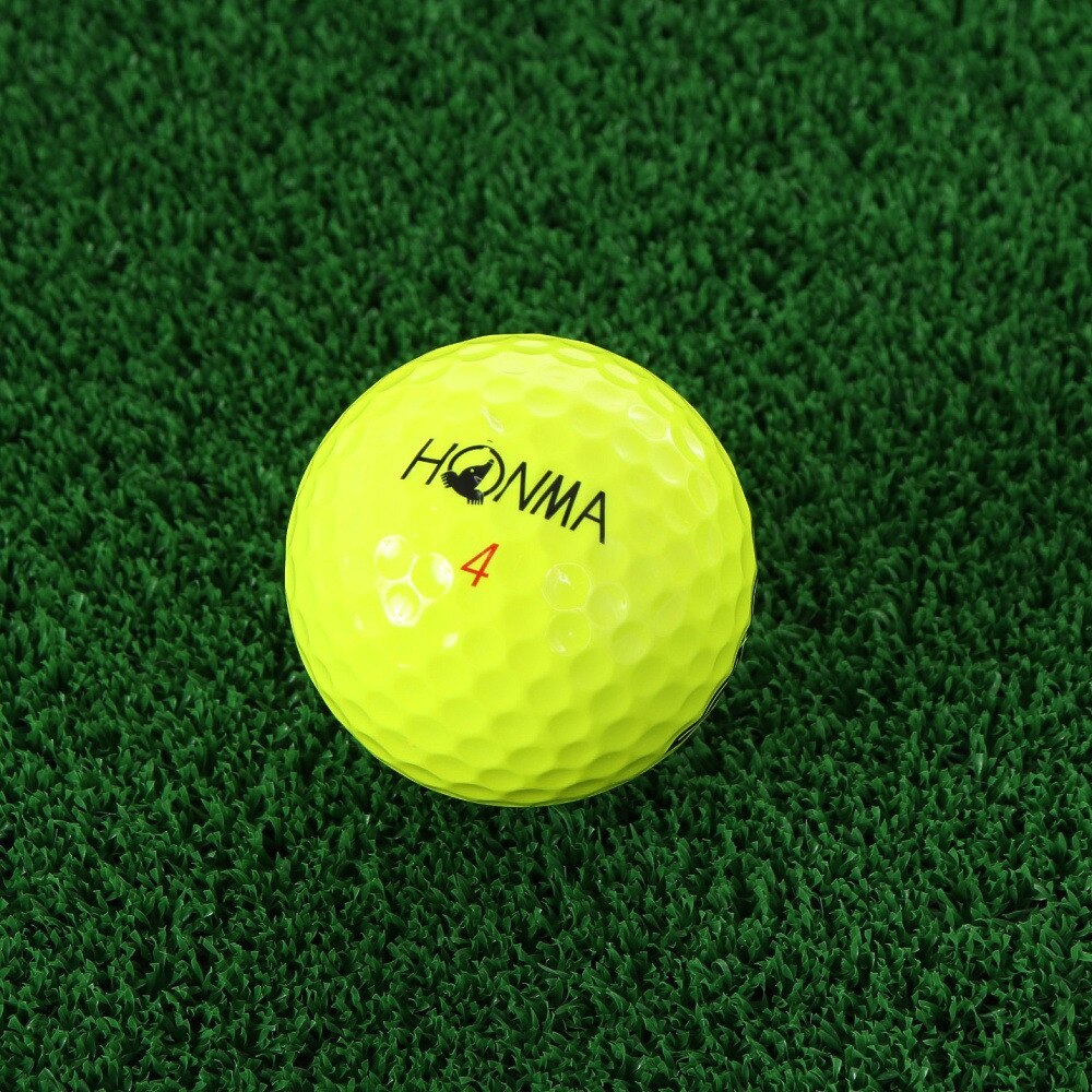 本間ゴルフ（HONMA）（メンズ、レディース）ゴルフボール TW-X 2024 BTQ2402 YE スリーブ(3個入り)