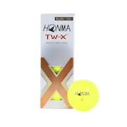 本間ゴルフ（HONMA）（メンズ、レディース）ゴルフボール TW-X 2024 BTQ2402 YE スリーブ(3個入り)