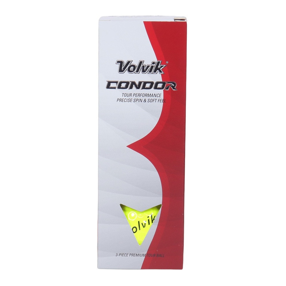 ボルビック（Volvik）（メンズ）ゴルフボール CONDOR 3PC VV5PNA21 YELスリーブ(3個入り)
