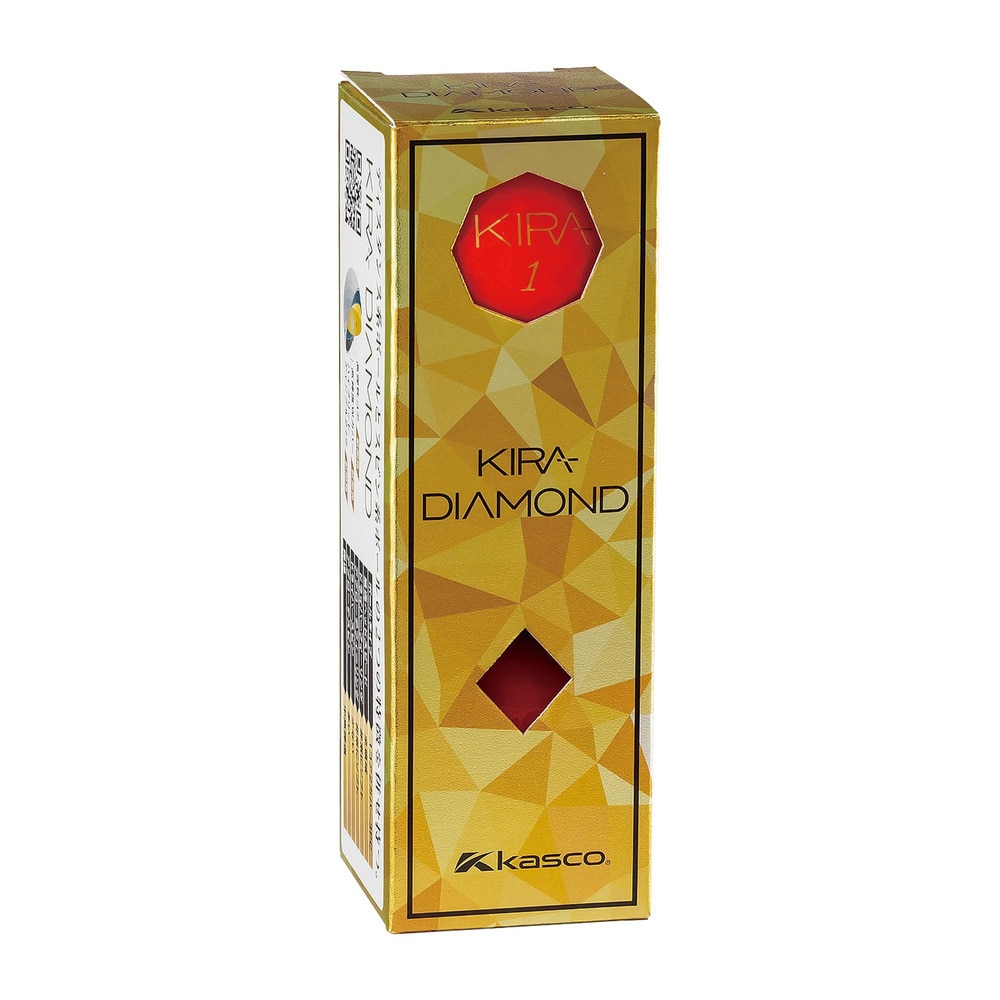 キャスコ（KASCO）（メンズ）ゴルフボール KIRA DIAMOND2 レッド スリーブ(3個入り)
