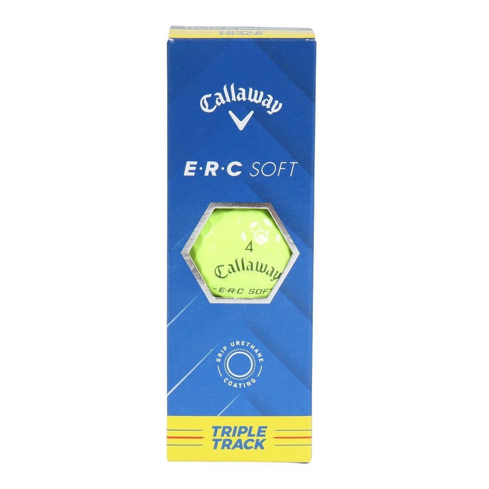 キャロウェイ（CALLAWAY）（メンズ、レディース、キッズ）ゴルフボール ERCSOFT YLW 25 TT 3B スリーブ(3個入り)