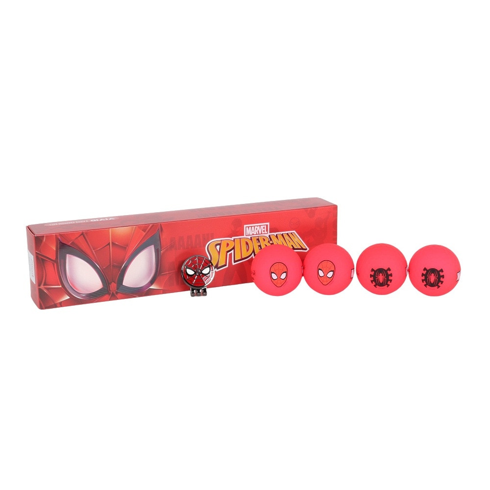 ボルビック（Volvik）（メンズ、レディース）ゴルフ マーベルパック3.0 4ボール マーカーセット スパイダーマン スリーブ(4個入り) VV5RNA05
