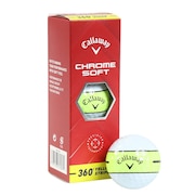 (メンズ)ゴルフボール CHRM SFT 24 360 YLW STRP 3B スリーブ(3個入り)