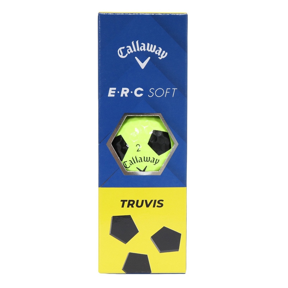 キャロウェイ（CALLAWAY）（メンズ）ゴルフボール ERCSFT YLW 25 TRVS BLK 3B スリーブ(3個入り)