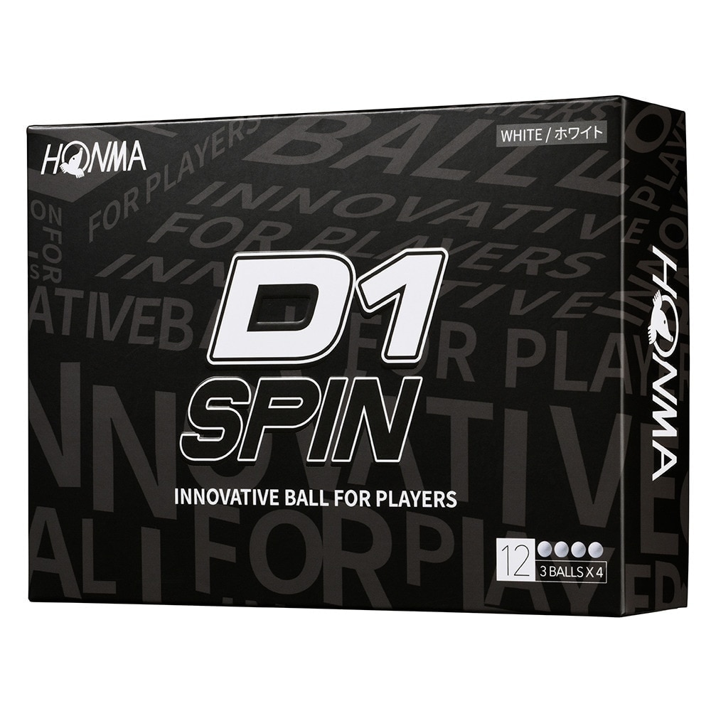本間ゴルフ（HONMA）（メンズ、レディース）【3ダースセット】D1 SPIN 2023D1 SPIN BTQ2301 WH 3ダース(36個入り)
