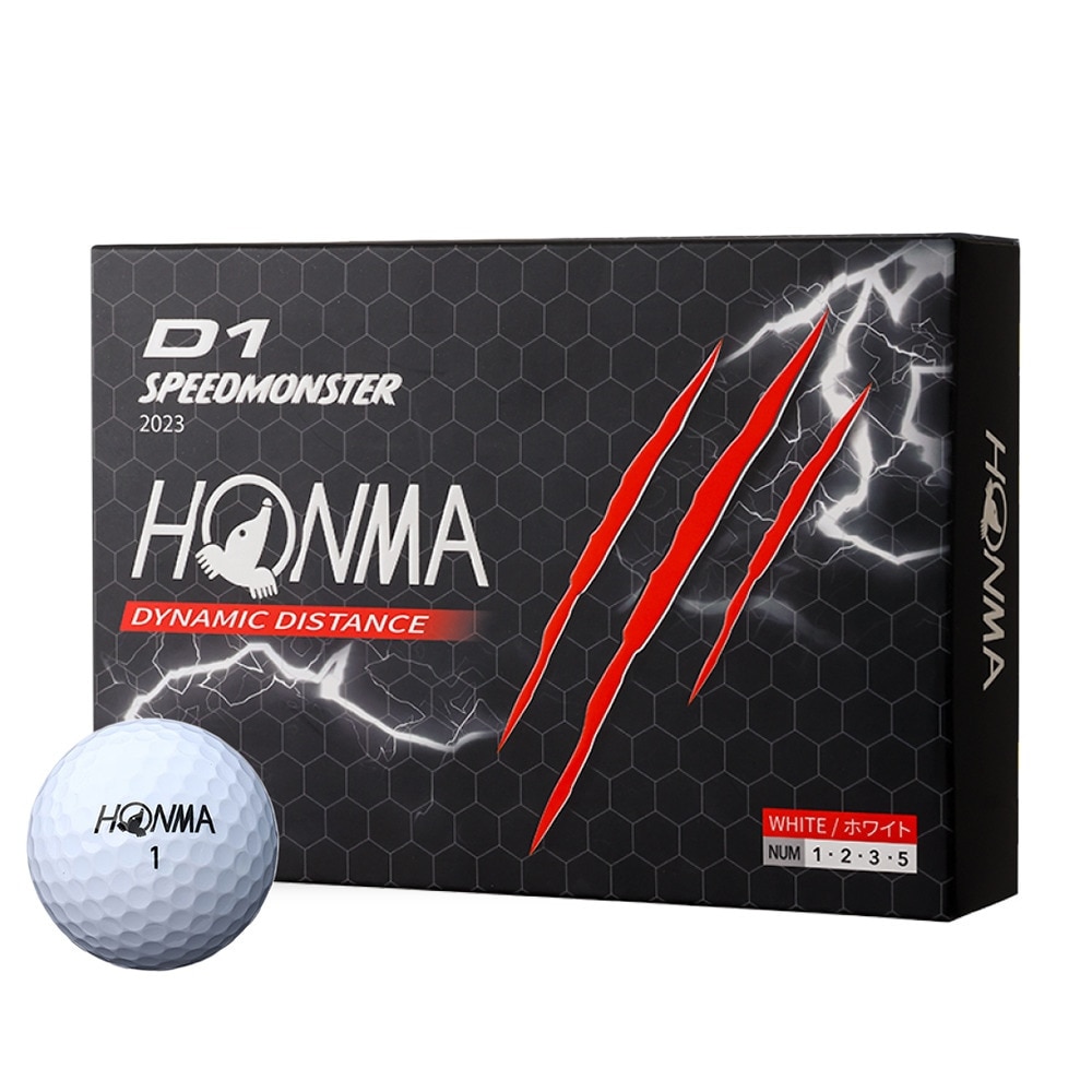 本間ゴルフ（HONMA）（メンズ、レディース）【3ダースセット】D1 SPEEDMONSTER 2023 BTQ2302 0001 WH 3ダース(36個入り)