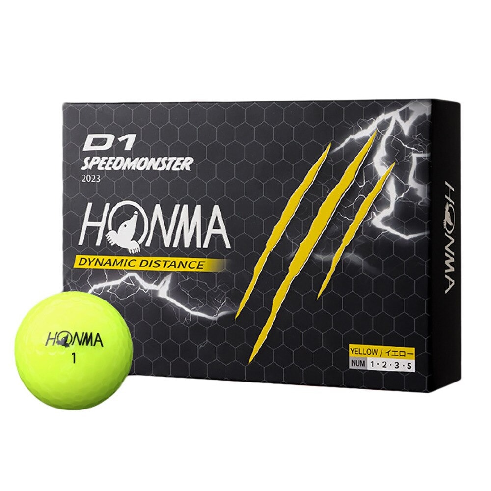 本間ゴルフ（HONMA）（メンズ、レディース）【3ダースセット】D1 SPEEDMONSTER 2023 0030 YE 3ダース(36個入り)