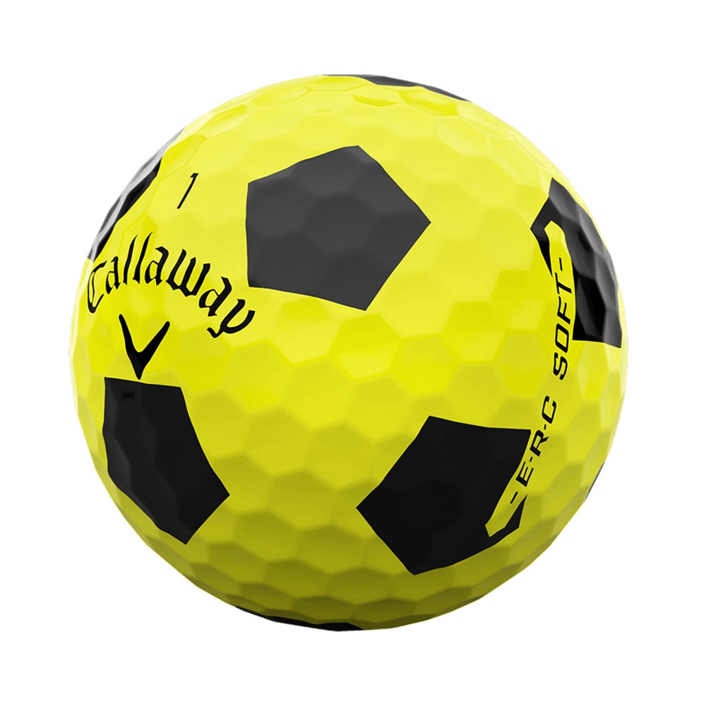 キャロウェイ（CALLAWAY）（メンズ）ゴルフボール ERCSFT YLW 25 TRVS BLK 3B ダース(12個入り)