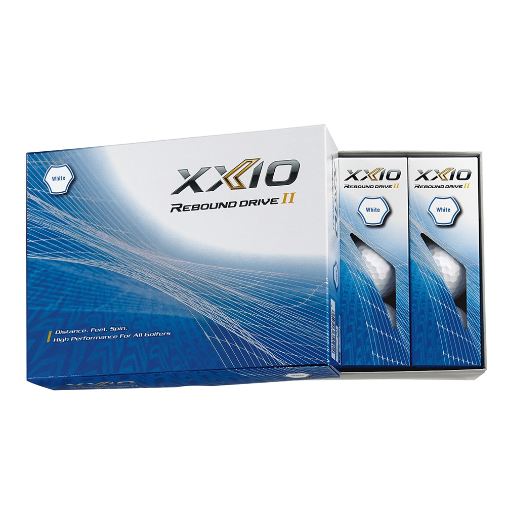 ゼクシオ（XXIO）（メンズ、レディース）ゴルフボール リバウンド ドライブ 2 XN RD2 WH ダース(12個入り)